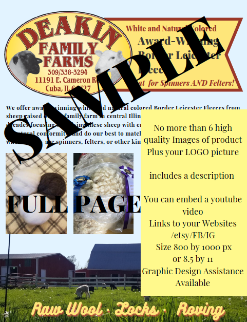 2025 August -  Raw Fiber Sale Vendor Fees and Show Program